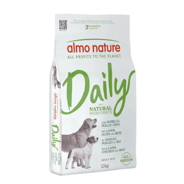 Almo Daily Dog All Breeds Manutenzione Agnello Pollo Riso Sacco Da 12 Kg