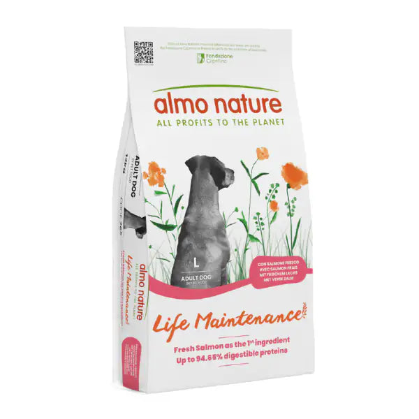 Almo Nature Life Maintenance Large Adult con Salmone 12 kg - Croccantini per cani - 1° ORDINE? scegli tra BZR5 - BZR20 + 200 pt fedeltà