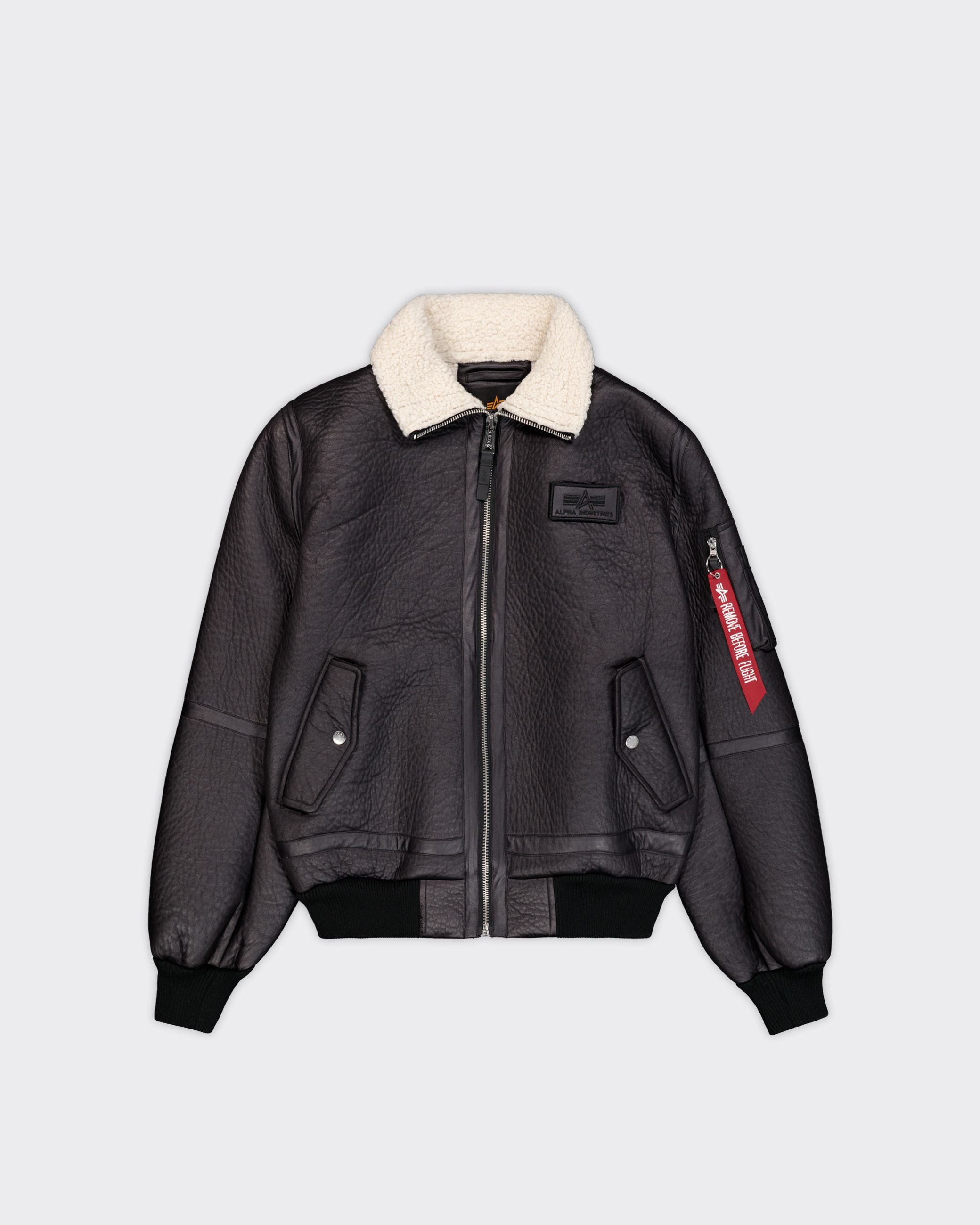 Alpha Industries Bomber Faux Leather B-15-3 Nero