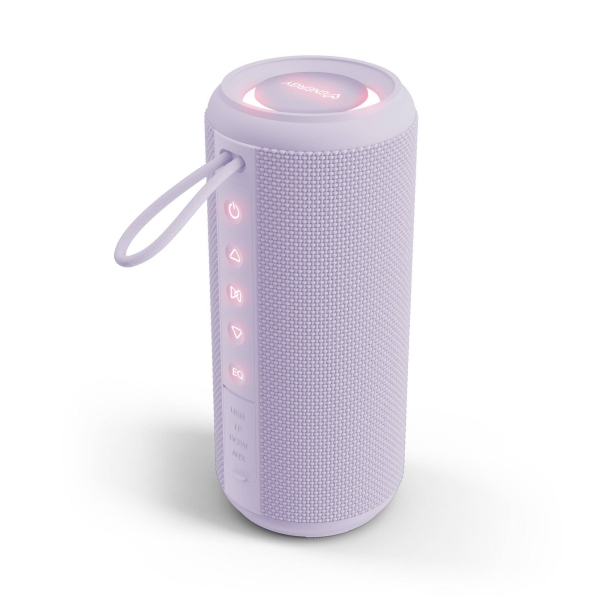 Altoparlante Energy System Ocean da 25 W - Bluetooth 5.4 - Funzione True Wireless - Fino a 14 ore di autonomia - Luci RGB - Funzione vivavoce - Colore viola