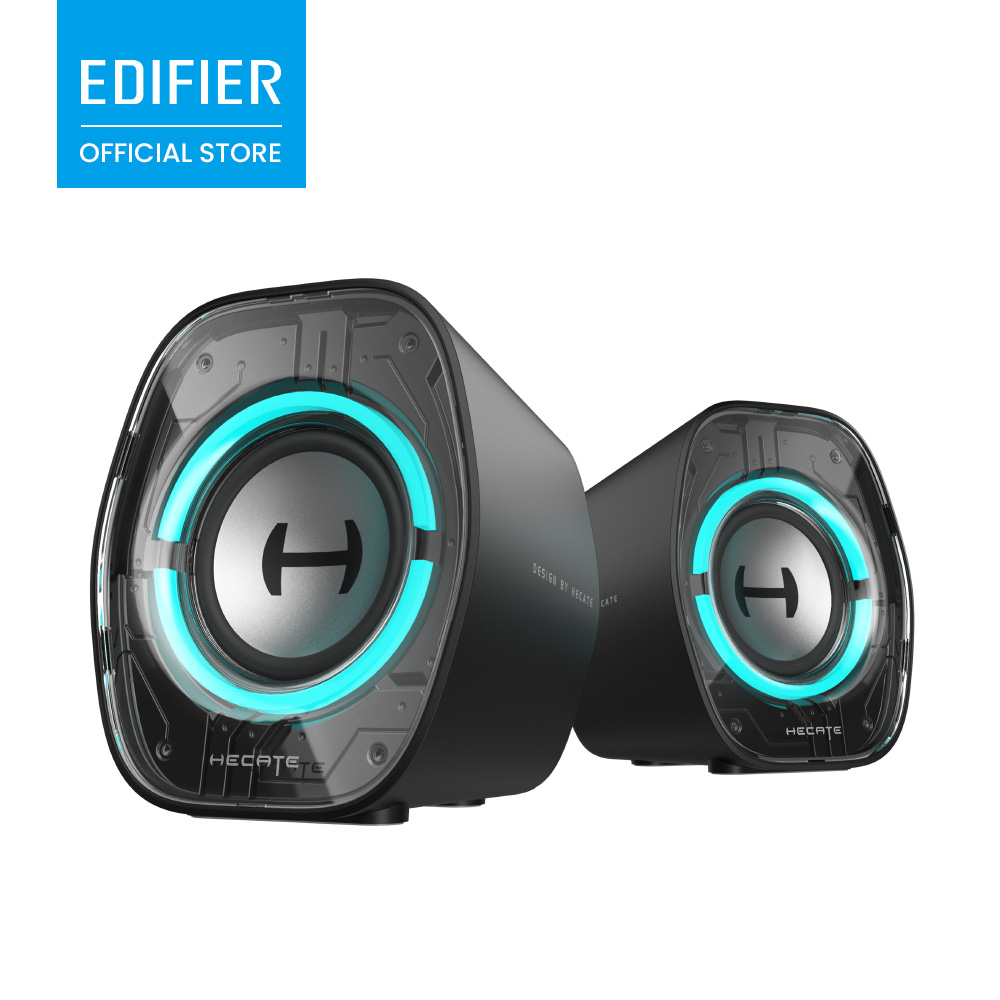 Altoparlanti per computer desktop Edifier G1000 II per gaming, driver full-range da 2,5" e bassi potenziati, Bluetooth 5.4 USB-C AUX, 9 modalità di illuminazione RGB dinamica per PC