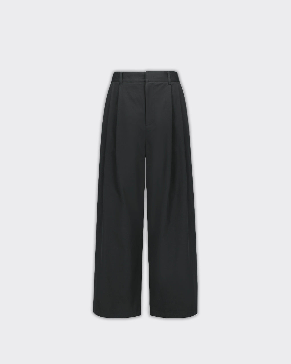 Amomento Pantaloni Two Tuck Wide Banding Neri