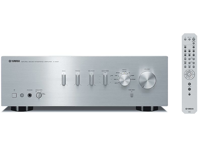 Amplificatore finale YAMAHA AS301SI, Numero di canali 2, Potenza max 190 W, SILVER