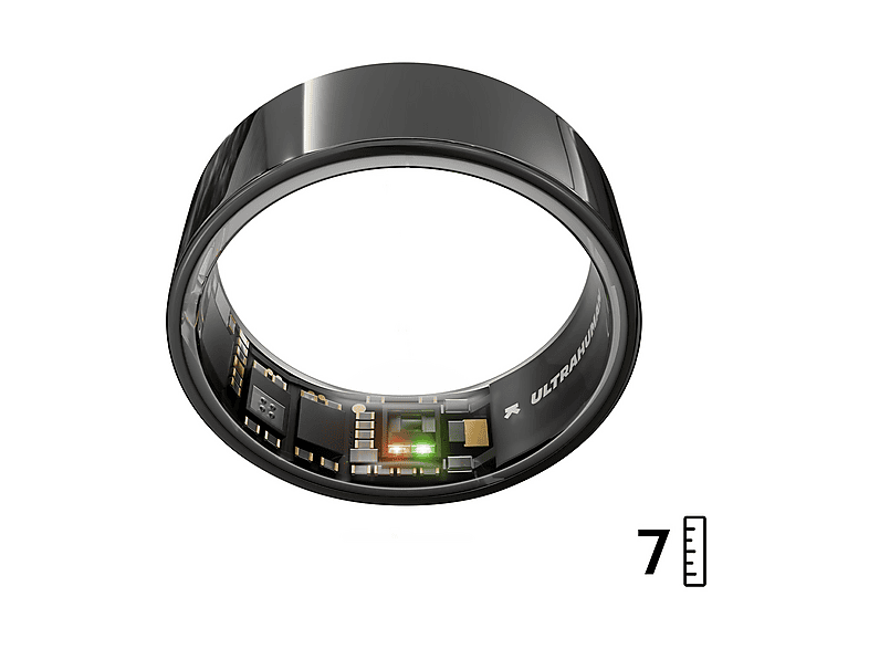 Anello Smart ULTRAHUMAN Ring AIR Aster Black - Size 7 Monitoraggio del sonno e fitness, durata della batteria fino a 6 giorni