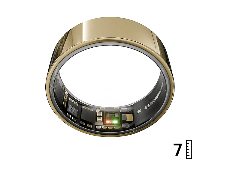 Anello Smart ULTRAHUMAN Ring AIR Bionic Gold - Size 7 Monitoraggio del sonno e fitness, durata della batteria fino a 6 giorni