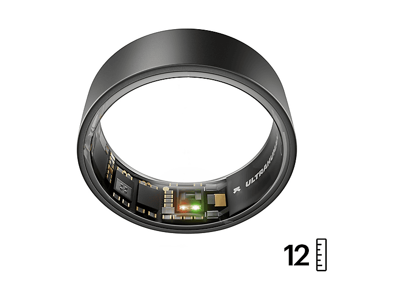 Anello Smart ULTRAHUMAN Ring AIR Matte Grey - Size 12 Monitoraggio del sonno e fitness, durata della batteria fino a 6 giorni