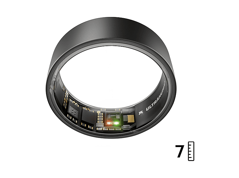Anello Smart ULTRAHUMAN Ring AIR Matte Grey - Size 7 Monitoraggio del sonno e fitness, durata della batteria fino a 6 giorni
