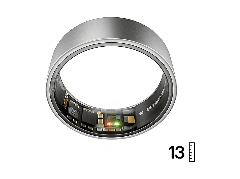 Anello Smart ULTRAHUMAN Ring AIR Raw Titanium - Size 13 Monitoraggio del sonno e fitness, durata della batteria fino a 6 giorni