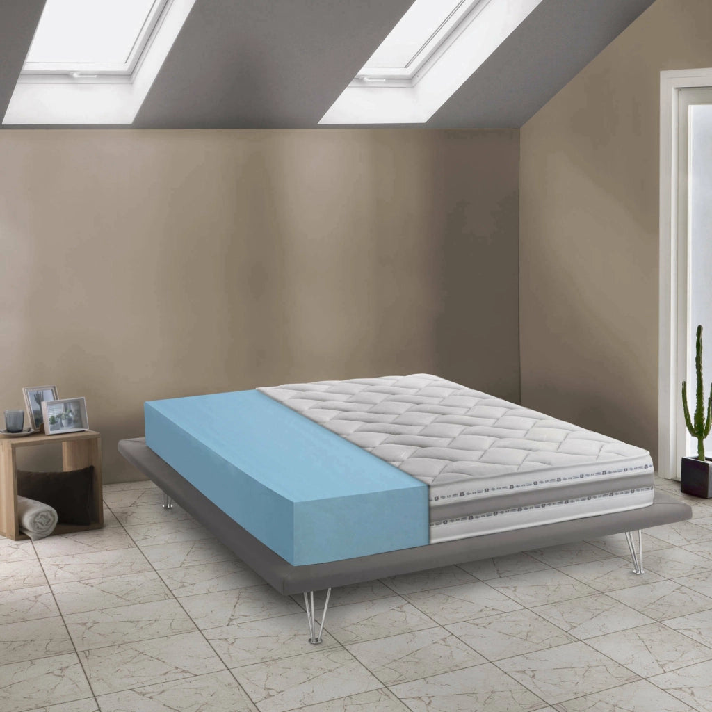 Anselmo, Materasso Singolo Sfoderabile Made in Italy, 190x90x21h cm Bianco