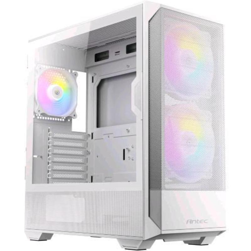 Antec nx416l argb case midi tower pannello frontale in rete ad alto flusso d`aria 2 ventole argb da 160mm frontali 1 argb da 120mm posteriore pannello laterale in vetro temperato atx/itx/matx bianco Antec nx416l argb case midi tower pannello frontale in rete ad alto flusso d`aria 2 ventole argb da 160mm frontali 1 argb da 120mm posteriore pannello laterale in vetro temperato atx/itx/matx bianco
