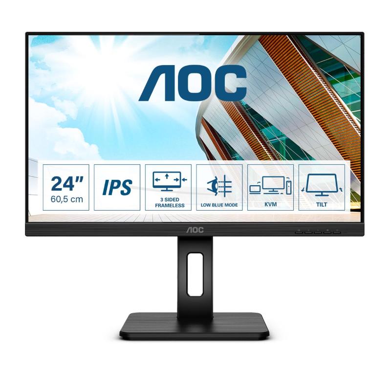 Aoc 24p2c 23.8 led ips full hd 1920 x 1080p 4 ms 75 hz hdmi displayport usb-c usb 3.2 altoparlanti incorporati nero Aoc 24p2c 23.8 led ips full hd 1920 x 1080p 4 ms 75 hz hdmi displayport usb-c usb 3.2 altoparlanti incorporati nero
