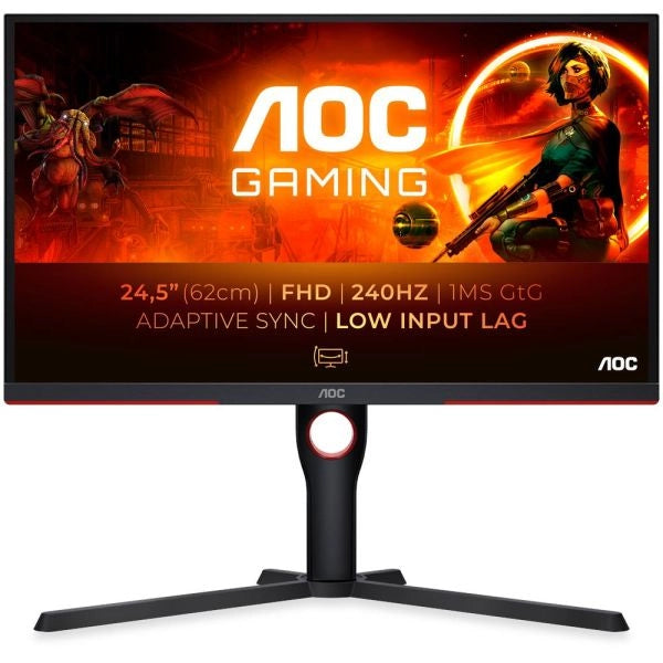 Aoc g3 25g3z/69 monitor pc 62,2 cm (24.5") 1920 x 1080 pixel nero, rosso - 139736