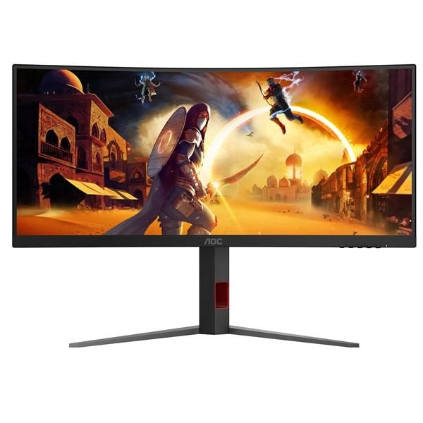 Aoc g4 cu34g4z monitor pc 86,4 cm (34") 3440 x 1440 pixel wide quad hd led nero, rosso