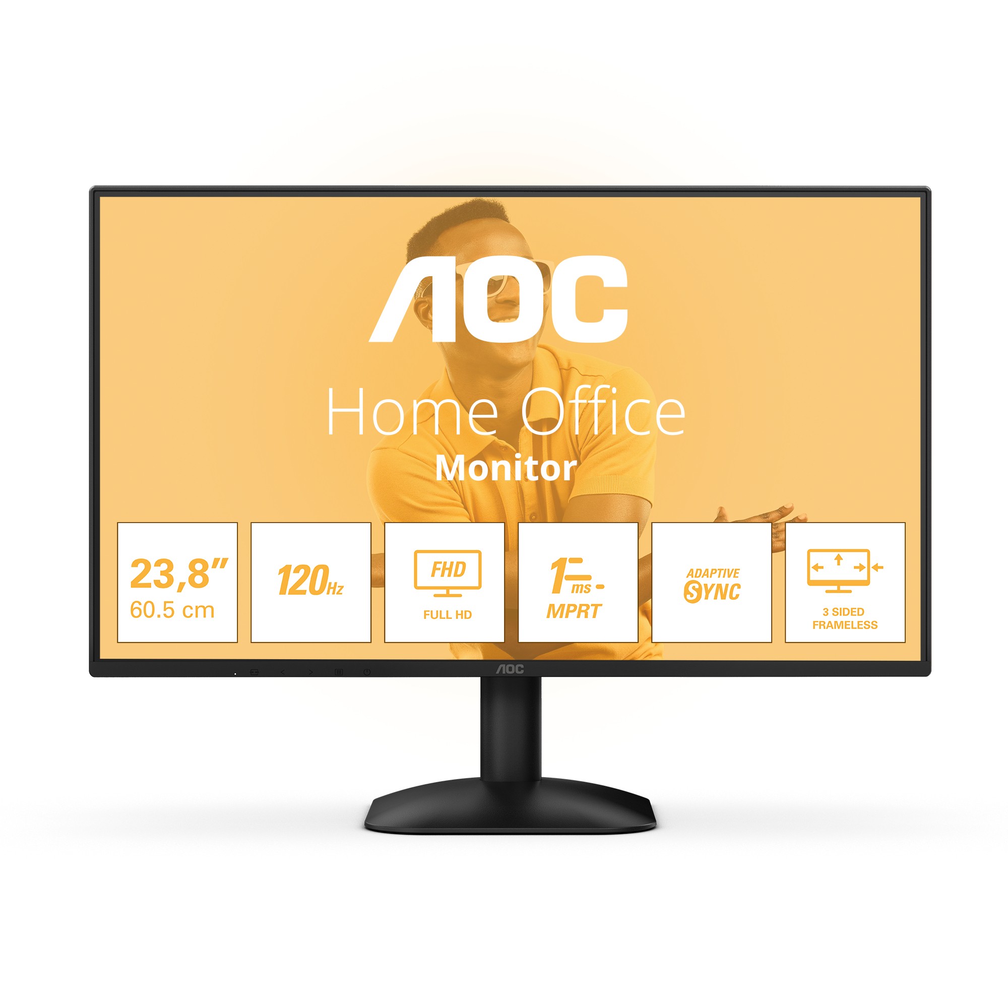 Aoc Monitor 238 Led Ips Fhd 16:9 4Ms 300 Cdm 120Hz Vga/Hdmi