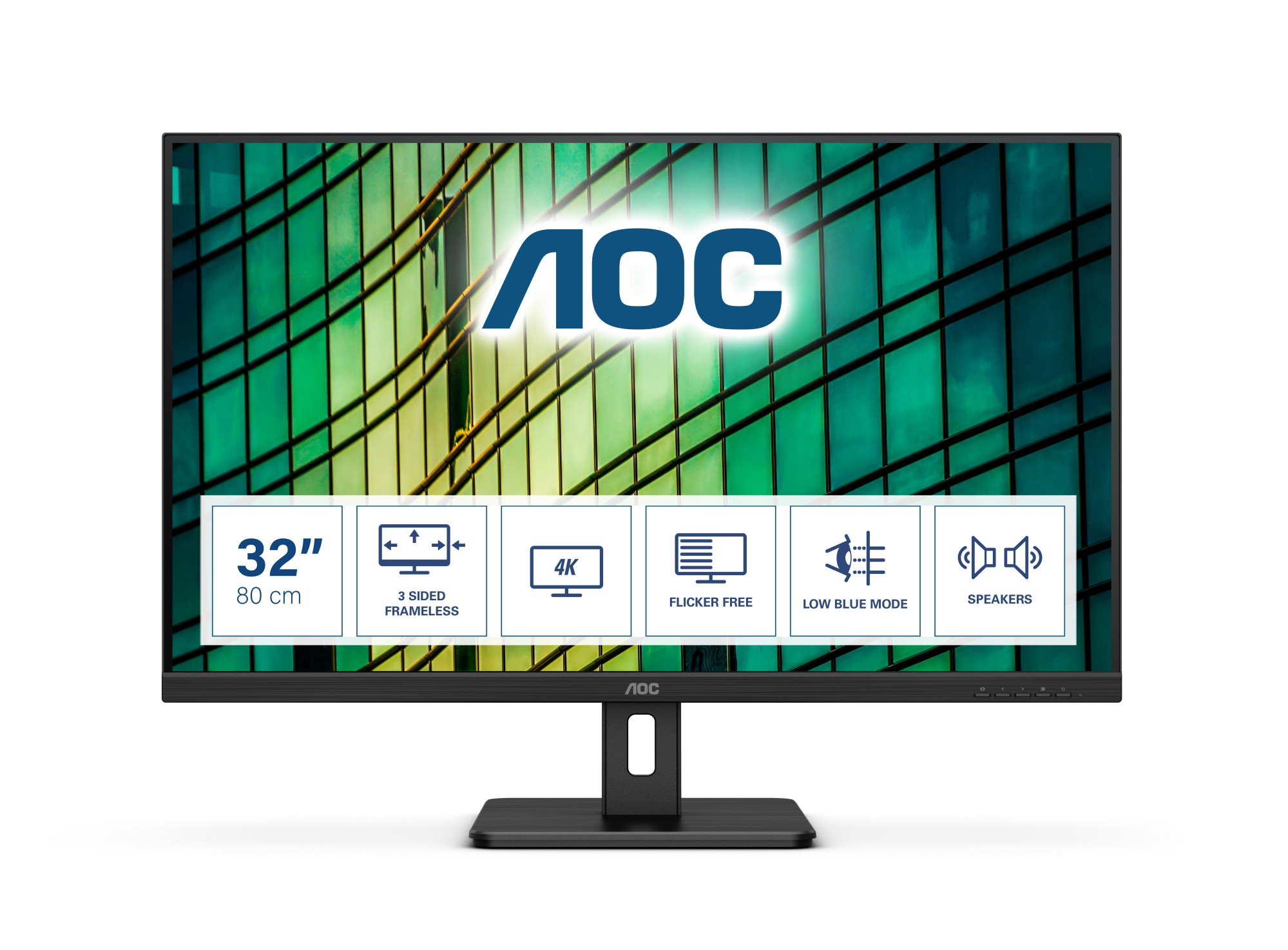 Aoc Monitor 315 Led Mva 16:9 4K Uhd 4Ms 350 Cdm Dp/Hdmi Multimediale Aoc Monitor 315 Led Mva 16:9 4K Uhd 4Ms 350 Cdm Dp/Hdmi Multimediale
