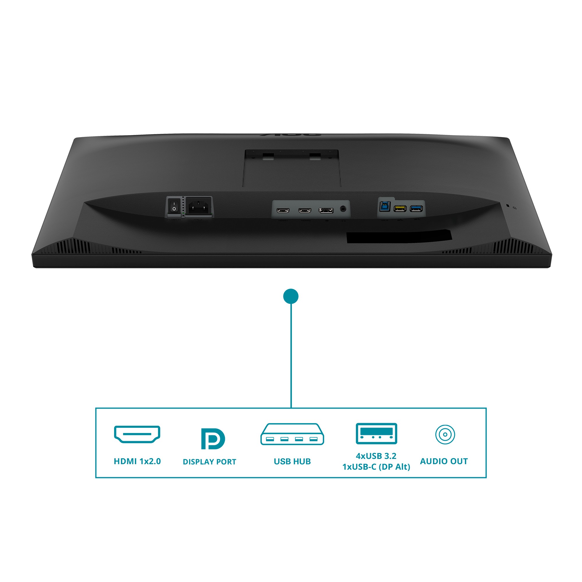 Aoc Monitor Curvo 34 Led Va Wqhd 21:9 4Ms 300 Cdm Reg Altezza Usb-C Dock Dp/Hdmi Multimediale
