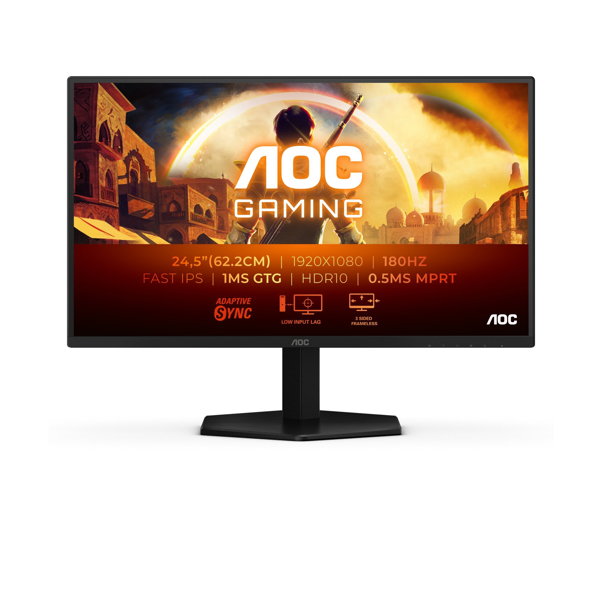 Aoc Monitor Gaming 245 Fhd 1Ms 180Hz 300 Cdm Dp/Hdmi
