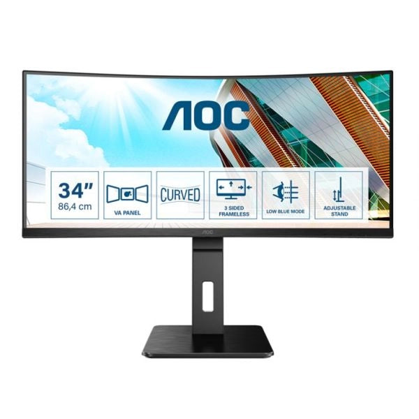 Aoc p2 cu34p2a monitor pc 86,4 cm (34") 3440 x 1440 pixel quad hd led nero