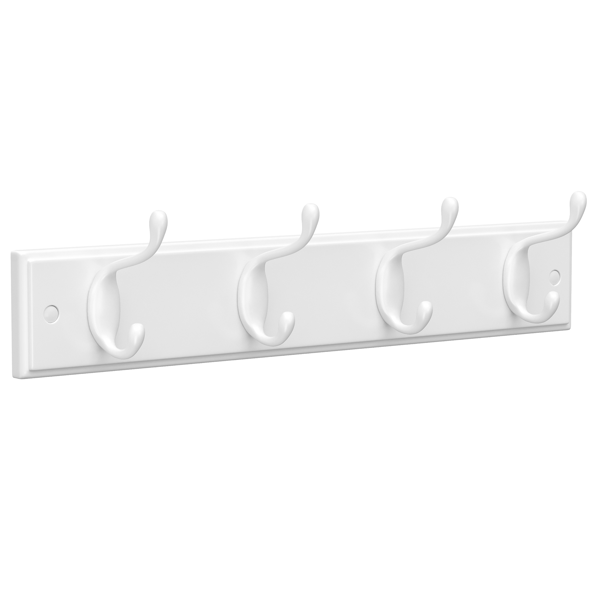 Appendiabiti da parete SONGMICS, 4 doppi ganci in metallo, per cappotti, borse, chiavi, nell'ingresso, camera da letto, soggiorno, preassemblato, bianco nuvola