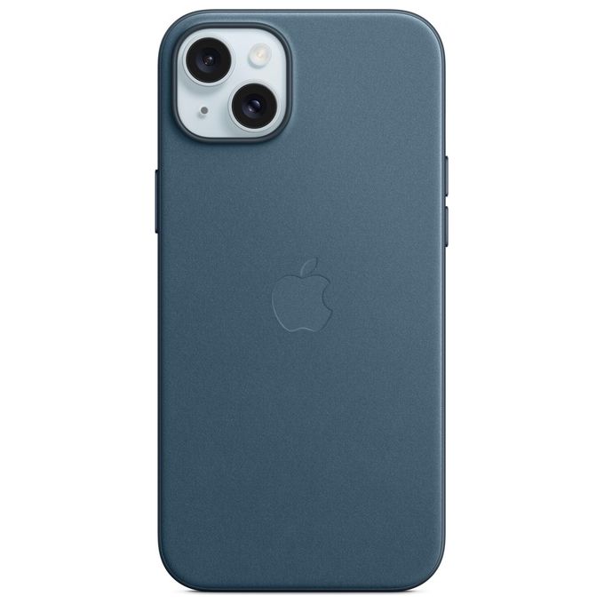 Apple Cover MagSafe Microtwill Blu Pacifico per iPhone 15 Plus