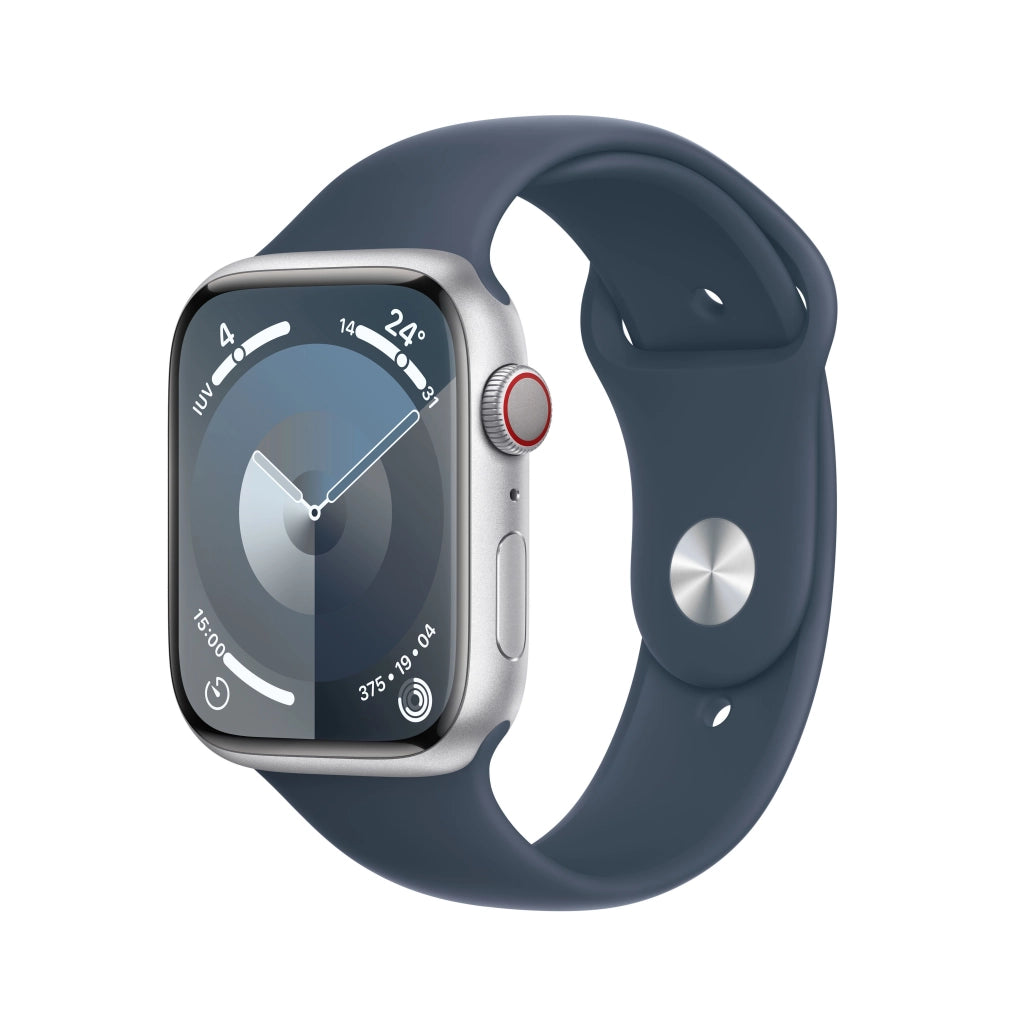 Apple eatch series 9 mrmg3ql/a 45mm silver aluminium case with storm blue sport band - 0195949024610