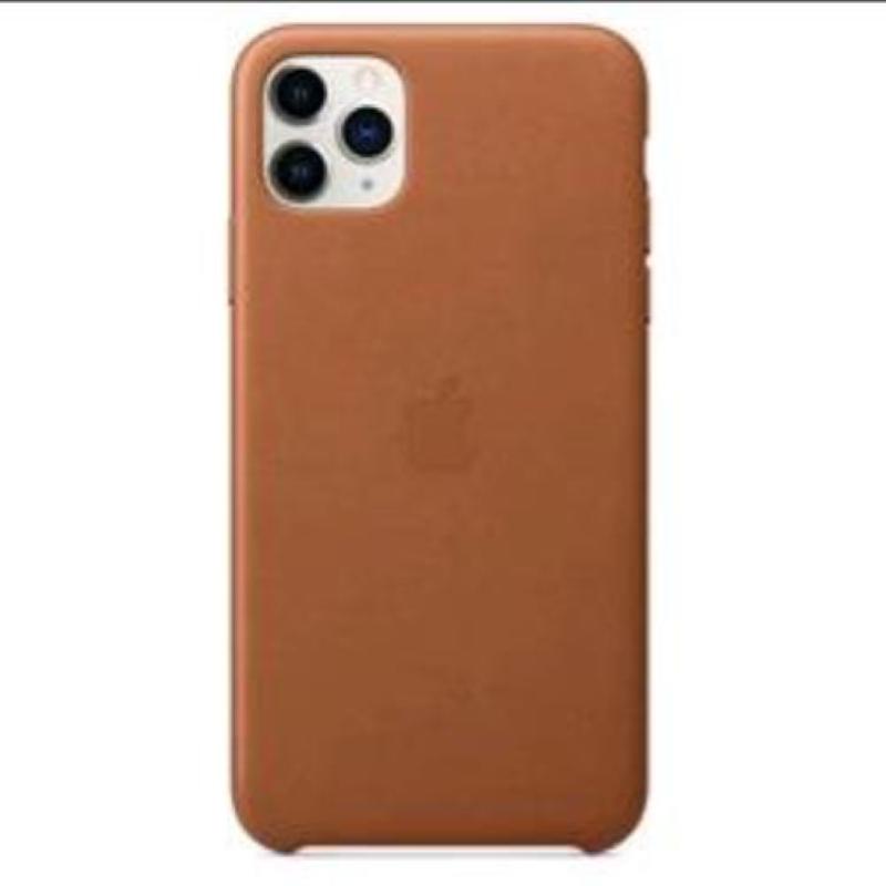 Apple iphone 11 pro max cover in pelle colore marrone