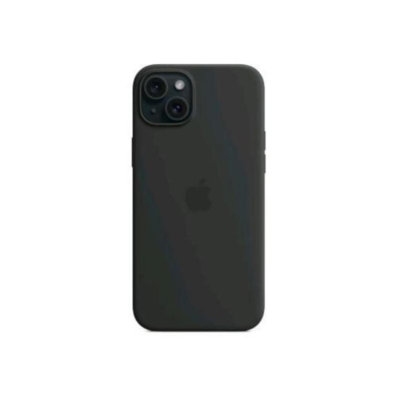 Apple iphone 15 plus silicone case cover magsafe in silicone nero