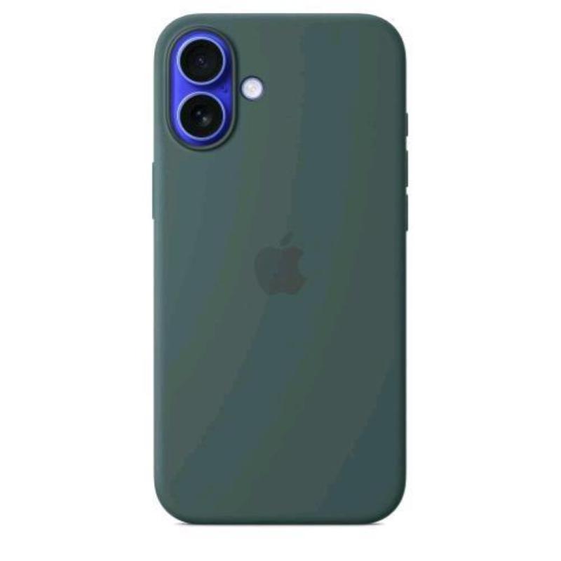 Apple iphone 16 plus silicone case magsafe lake green