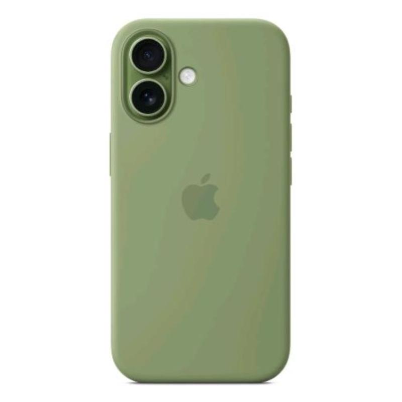Apple iphone 17 custodia in silicone magsafe light moss