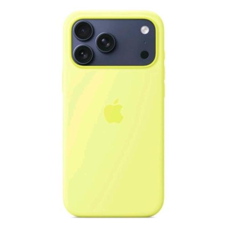Apple iphone 17 pro max custodia in silicone magsafe giallo neon