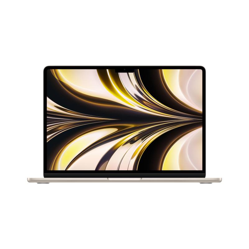 Apple macbook air 13.6 chip m2 cpu 8-core e gpu 8-core ram 8gb-ssd 256gb-os monterey starlight (mly13t/a)