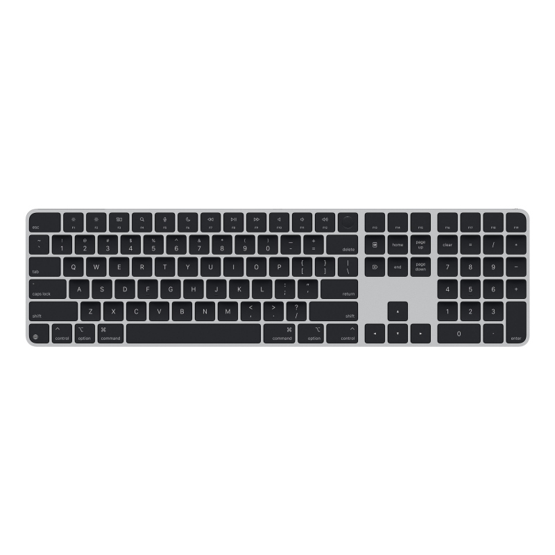 Apple magic keyboard mit touch id und ziffernblock schwarz us englisch mxk83lb/a