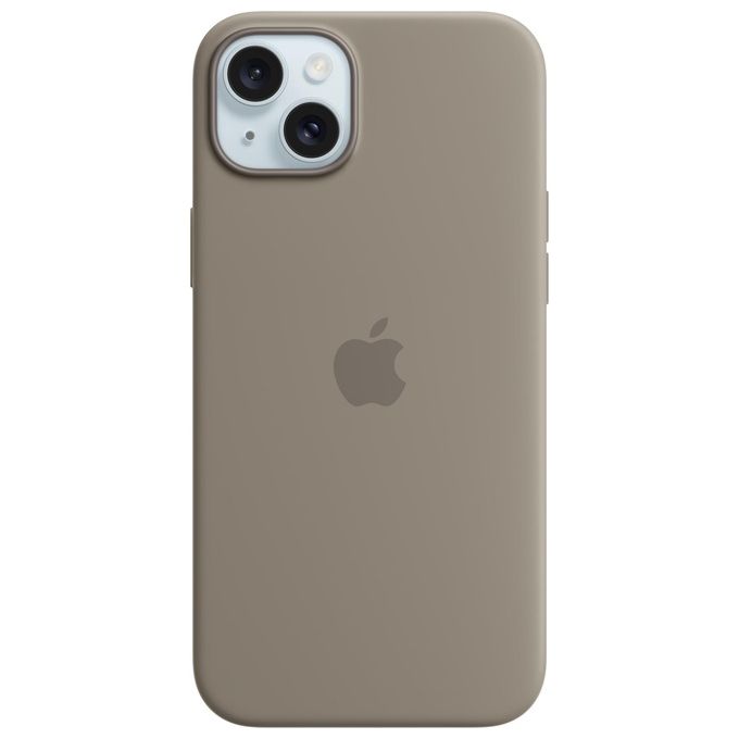 Apple MT133ZM-A Custodia MagSafe in Silicone per iPhone 15 Plus colore Grigio Creta