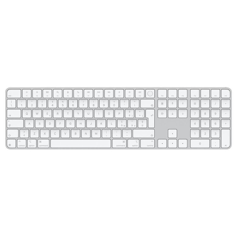 APPLE tastiera Magic Keyboard con Touch ID e tastierino numerico per Mac chip Apple - Tasti bianchi