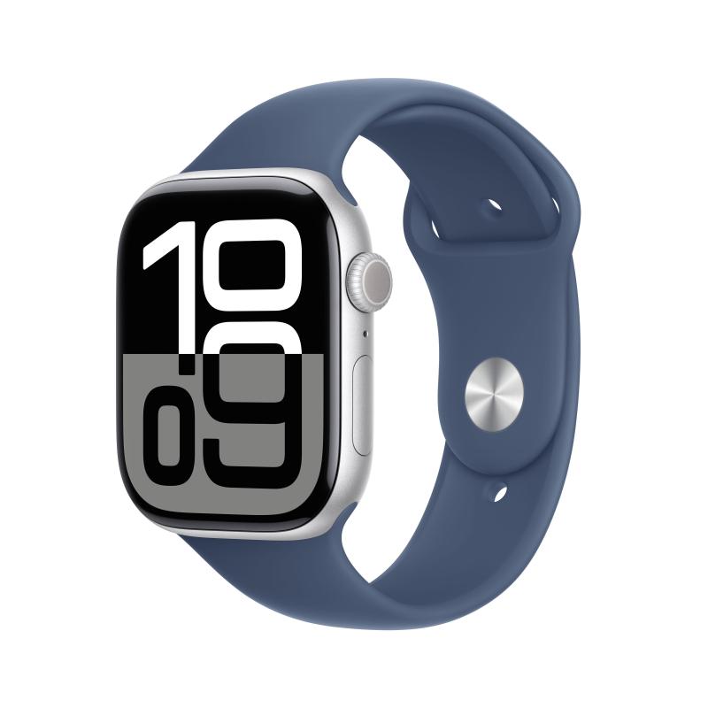 Apple watch 10 46mm gps allumin.silver blu sport band s/m