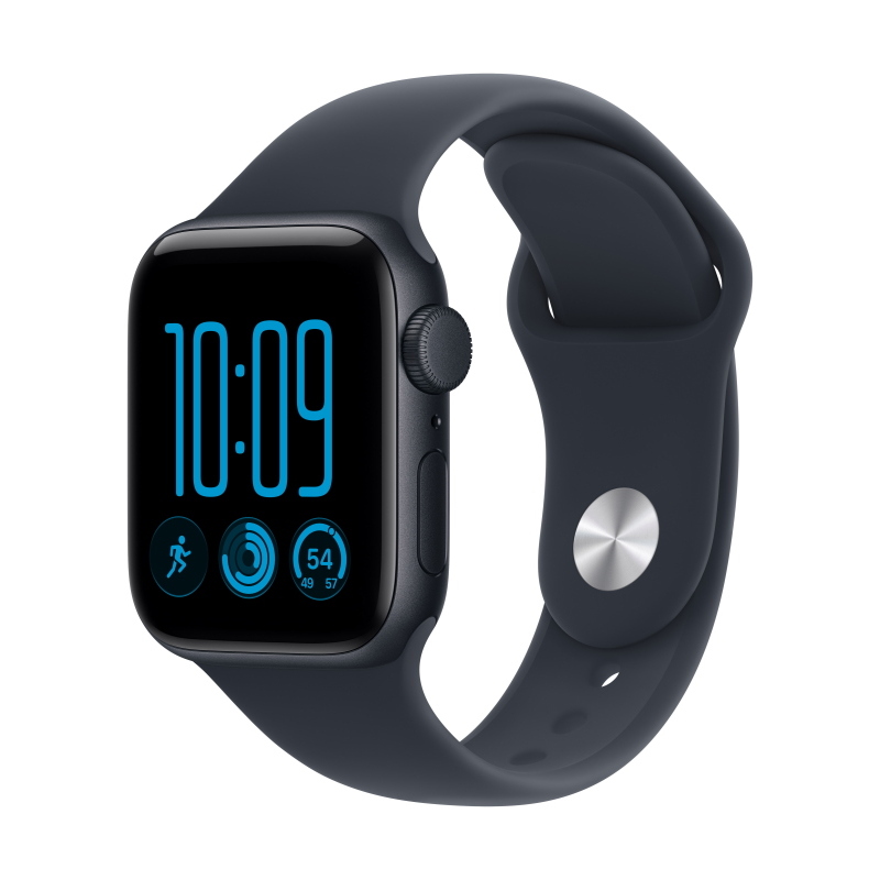 Apple watch se 3 gps 40mm midnight aluminium case with navy blue sport band - s/m