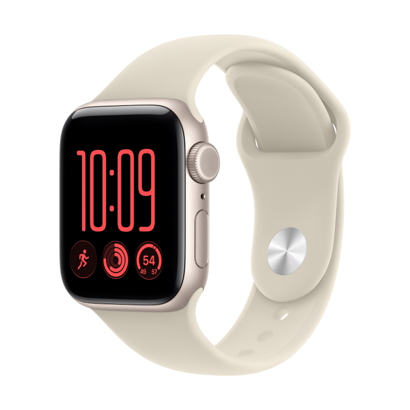 Apple watch se 3 gps + cellular 40mm starlight aluminium case with sand sport band - m/l Apple watch se 3 gps + cellular 40mm starlight aluminium case with sand sport band - m/l