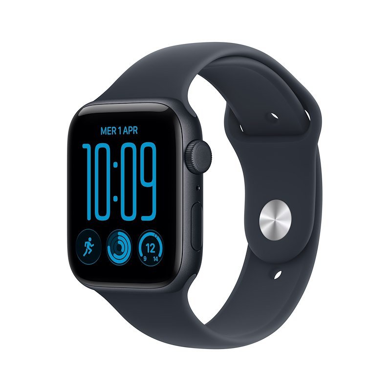 APPLE Watch SE 3 GPS + Cellular, Cassa 44 mm in alluminio mezzanotte con Cinturino Sport blu marino - M/L