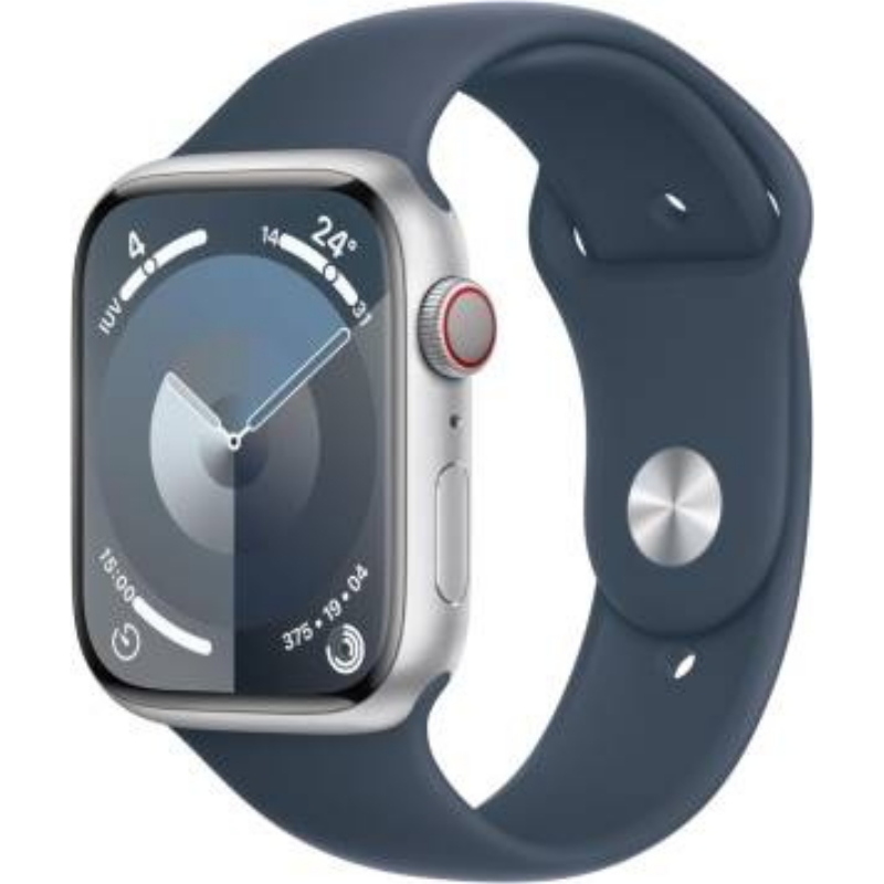 Apple watch serie 9 cell 45mm aluminium silver sport band storm blue s/m mrmg3ql/a Apple watch serie 9 cell 45mm aluminium silver sport band storm blue s/m mrmg3ql/a