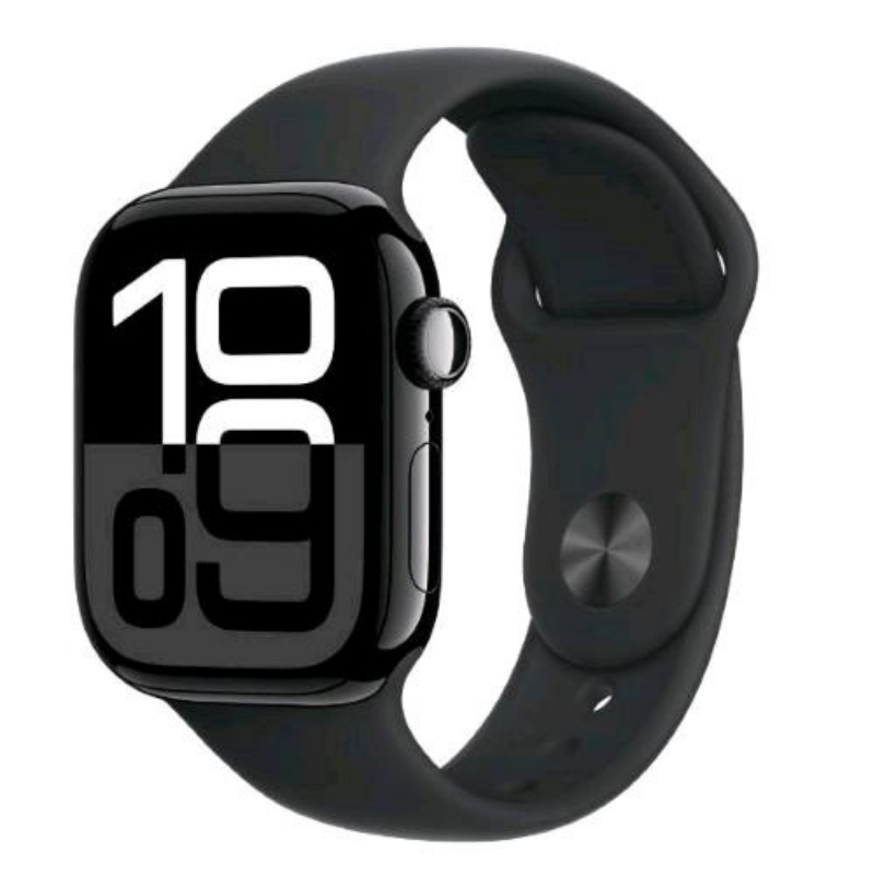 Apple watch series 10 gps + cellular 4g 42mm cassa in alluminio jet black cinturino sport nero - m/l