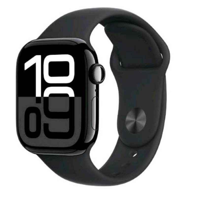 Apple watch series 10 gps + cellular 4g 42mm cassa in alluminio jet black cinturino sport nero - s/m