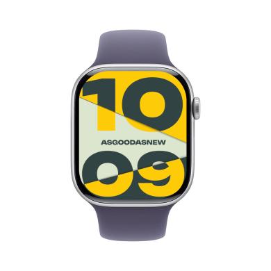 Apple Watch Series 11 GPS + Cellular 46mm Alluminio argento Cinturino sport viola nebbia M/L - Ricondizionato - Come nuovo - Grade A+