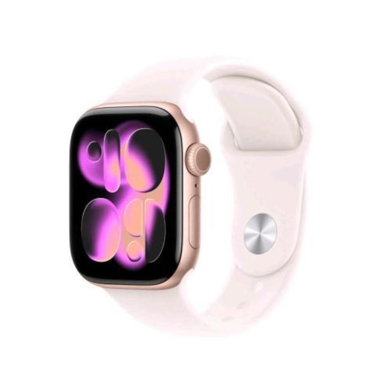 Apple watch series 11 gps + cellular 5g 42mm cassa alluminio oro rosa con band rosa fard - s/m