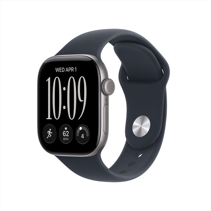 APPLE Watch Series 12 GPS, Cassa 42mm in alluminio grigio siderale con Cinturino Sport blu marino - S/M