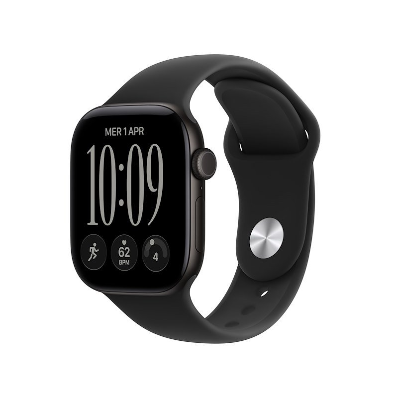 Apple Watch Series 12 GPS+Cellular 42MM S/M Cassa Alluminio Nera e Sport Band Nero Apple Watch Series 12 GPS+Cellular 42MM S/M Cassa Alluminio Nera e Sport Band Nero