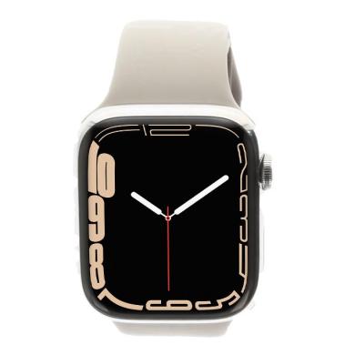 Apple Watch Series 7 GPS + Cellular 41mm Acciaio inossidabile argento Cinturino Sport galassia - Ricondizionato - ottimo - Grade A