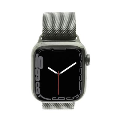 Apple Watch Series 7 GPS + Cellular 45mm Acciaio inossidabile grafite Cinturino in maglia milanese grafite - Ricondizionato - ottimo - Grade A