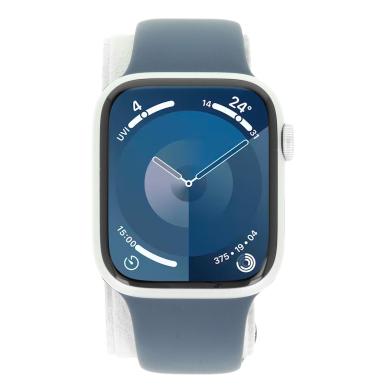 Apple Watch Series 9 GPS 45mm Alluminio argento Cinturino Sport blu tempesta M/L - Ricondizionato - ottimo - Grade A