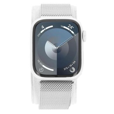 Apple Watch Series 9 GPS + Cellular 41mm Acciaio inossidabile argento Cinturino in maglia milanese argento - Ricondizionato - ottimo - Grade A