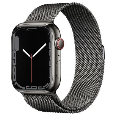 Apple Watch Series 9 GPS + Cellular 41mm Acciaio inossidabile grafite Cinturino in maglia milanese grafite - Ricondizionato - buono - Grade B Apple Watch Series 9 GPS + Cellular 41mm Acciaio inossidabile grafite Cinturino in maglia milanese grafite - Ricondizionato - buono - Grade B